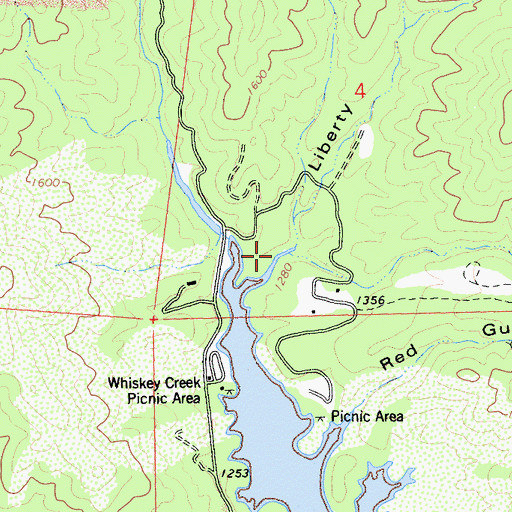 Topographic Map of Liberty Gulch, CA