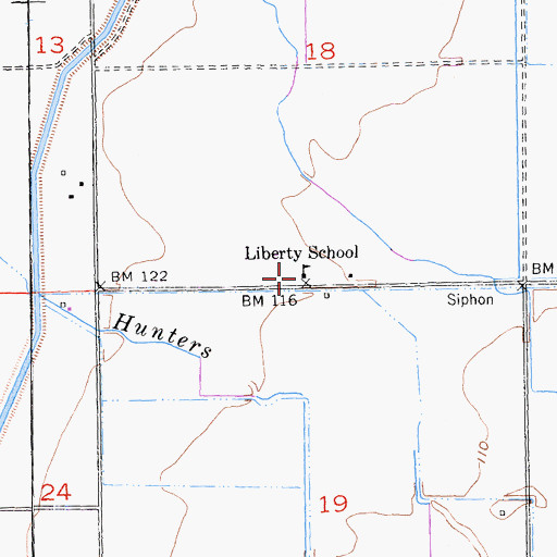 Topographic Map of Liberty School, CA
