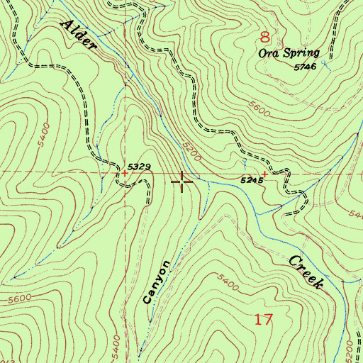 Topographic Map of Light Canyon, CA