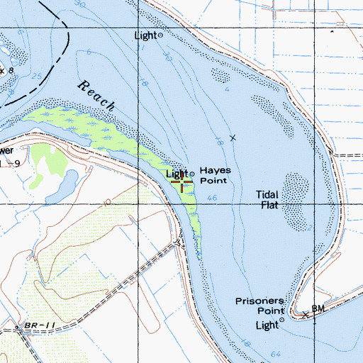 Topographic Map of Hayes Point, CA