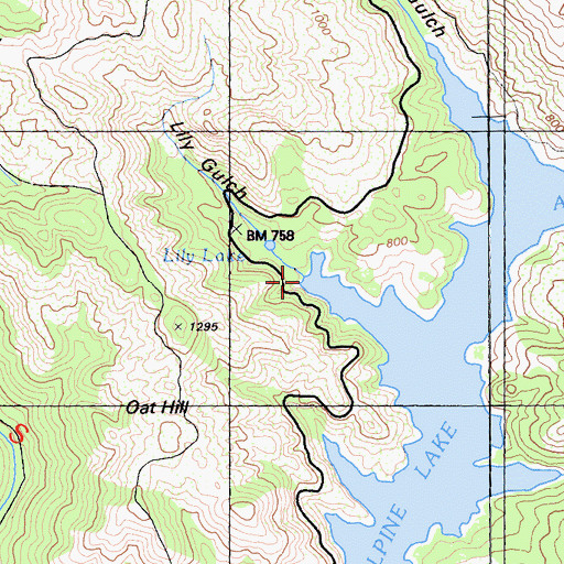 Topographic Map of Lily Gulch, CA
