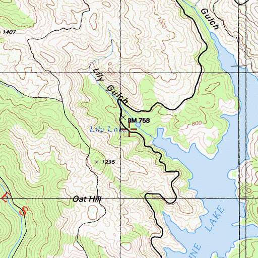 Topographic Map of Lily Lake, CA