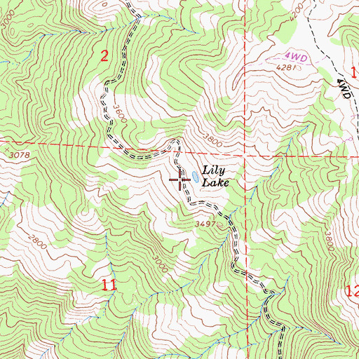 Topographic Map of Lily Lake, CA