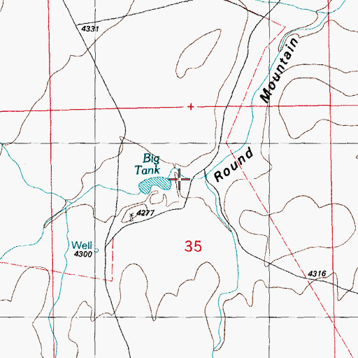 Topographic Map of Big Tank Detention Dam, AZ