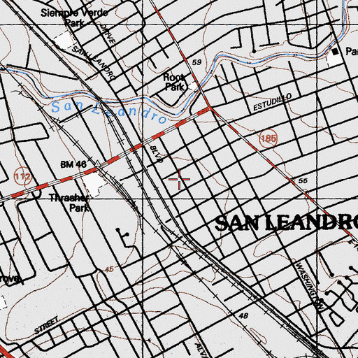 Topographic Map of Lincoln School, CA