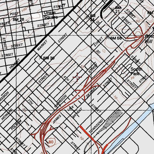 Topographic Map of Filipino Education Center, CA