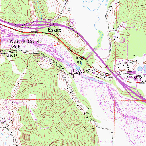 Topographic Map of Lindsay Creek, CA