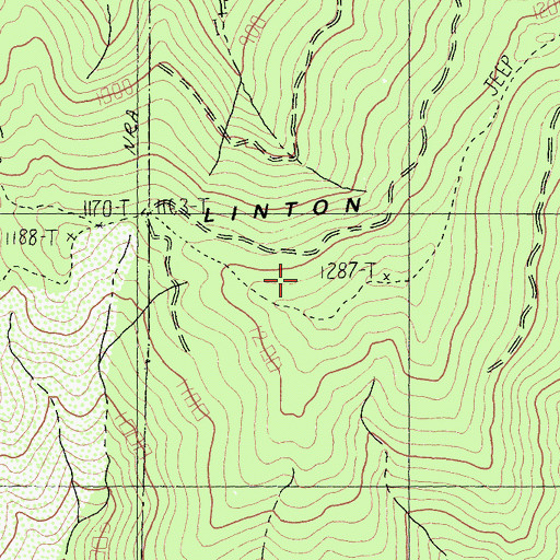 Topographic Map of Linton Ridge, CA