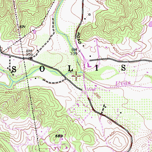 Topographic Map of Little Arthur Creek, CA