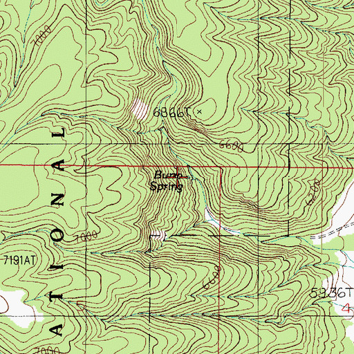 Topographic Map of Burro Spring, AZ