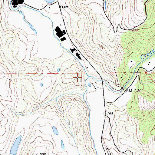 Topographic Map of Little Butano Creek, CA