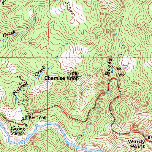 Topographic Map of Little Chemise Knob, CA
