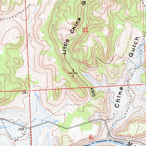 Topographic Map of Little China Gulch, CA
