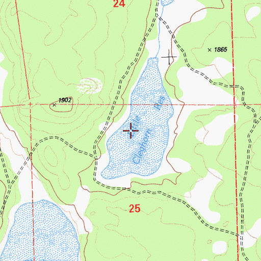 Topographic Map of Little Cleghorn Reservoir, CA