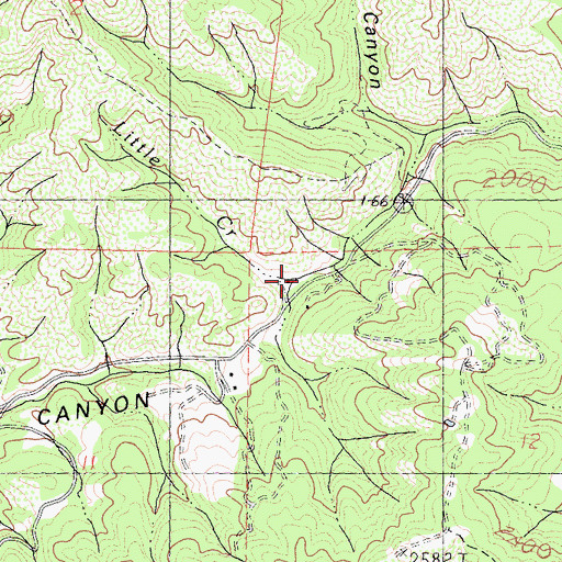 Topographic Map of Little Creek, CA