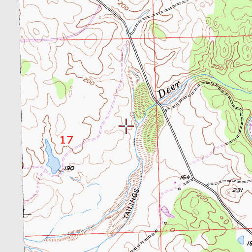Topographic Map of Little Deer Creek, CA