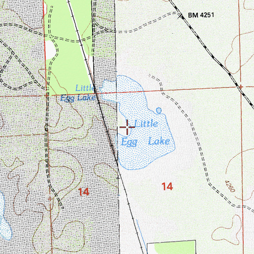 Topographic Map of Little Egg Lake, CA