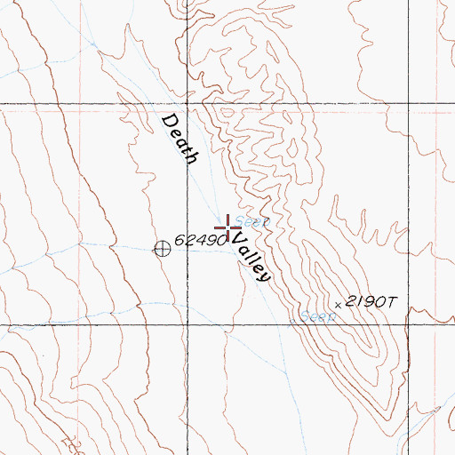 Topographic Map of Little Grapevine Creek, CA