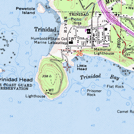 Topographic Map of Little Head, CA