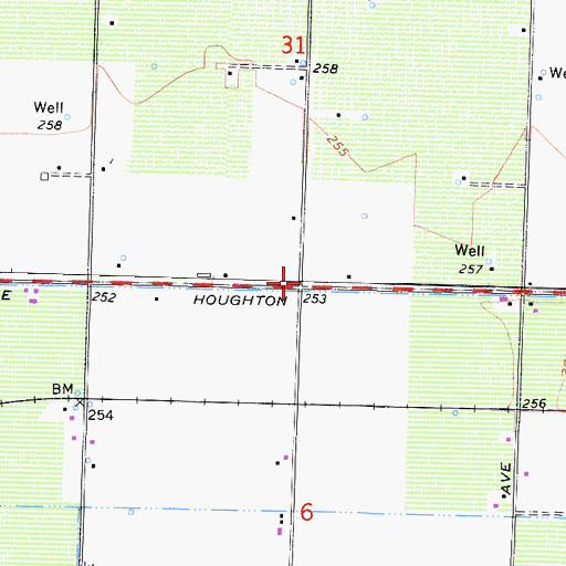 Topographic Map of Little Houghton Canal, CA