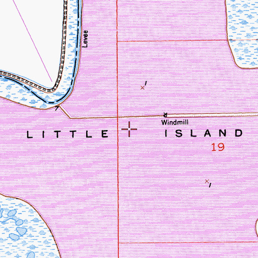 Topographic Map of Little Island, CA