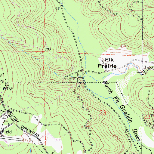 Topographic Map of Little North Fork Gualala River, CA