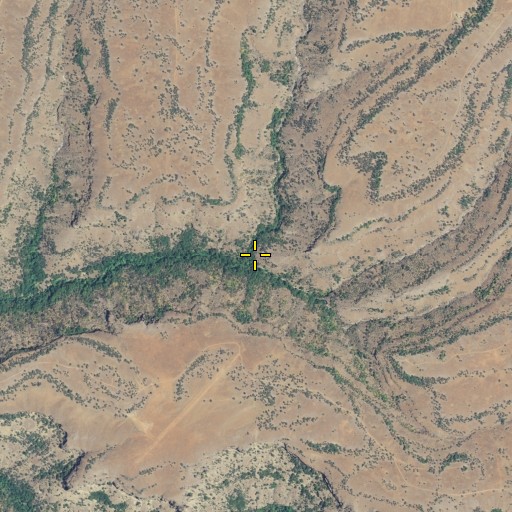 Aerial/Satellite Image of Little North Fork North Fork Dye Creek, CA
