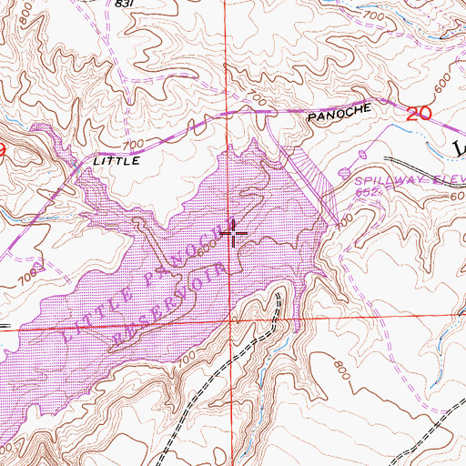Topographic Map of Little Panoche Reservoir, CA