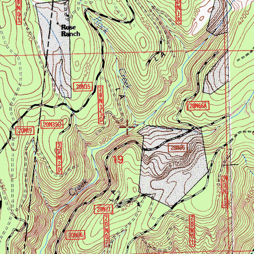 Topographic Map of Little Rock Creek, CA