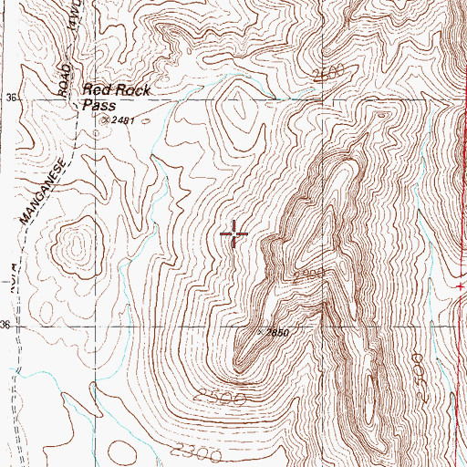 Topographic Map of Alonah Mine, AZ