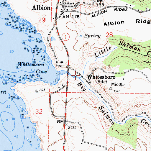 Topographic Map of Little Salmon Creek, CA