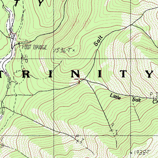 Topographic Map of Little Salt Creek, CA