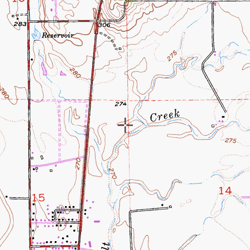 Topographic Map of Little Salt Creek, CA