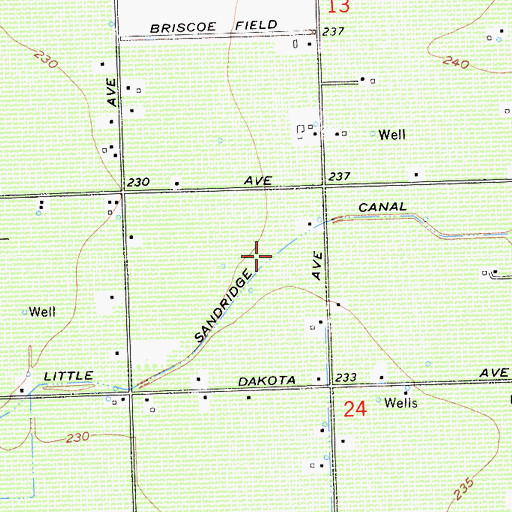 Topographic Map of Little Sandridge Canal, CA