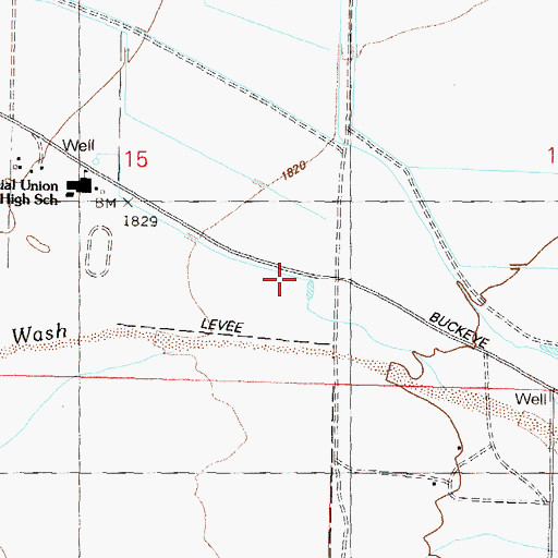 Topographic Map of Arizona Public Service Salome Substation, AZ