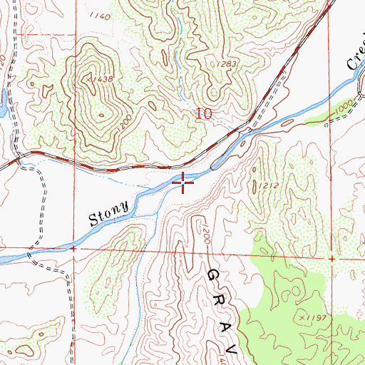 Topographic Map of Little Stony Creek, CA