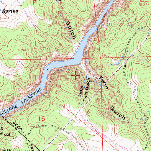 Topographic Map of Little Twin Gulch, CA
