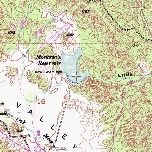 Topographic Map of Little Valley, CA