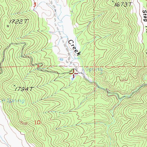 Topographic Map of Little Valley, CA