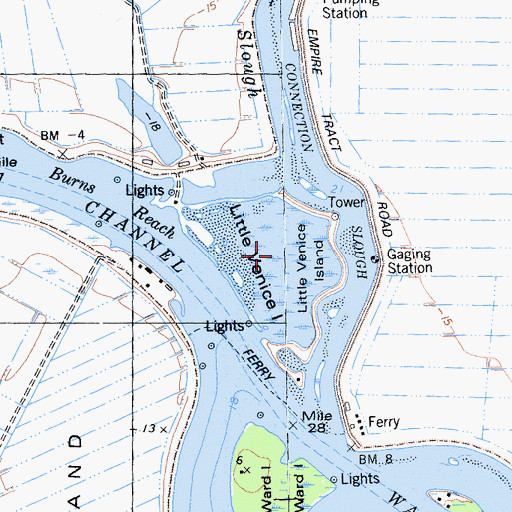 Topographic Map of Little Venice Island, CA