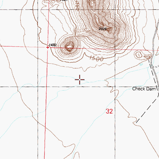 Topographic Map of Bob Crowder Memorial Dam, AZ