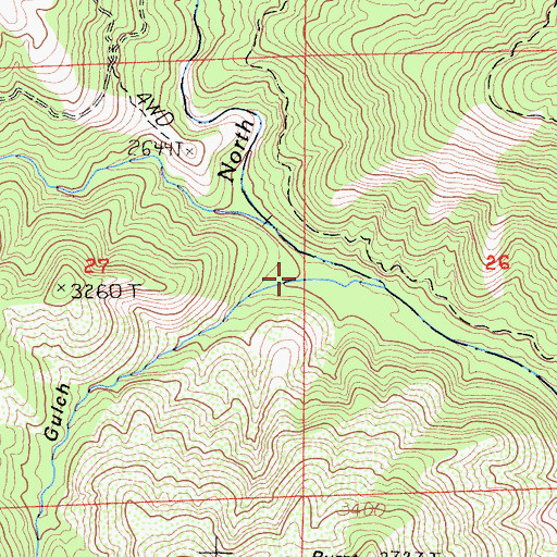 Topographic Map of Live Oak Gulch, CA