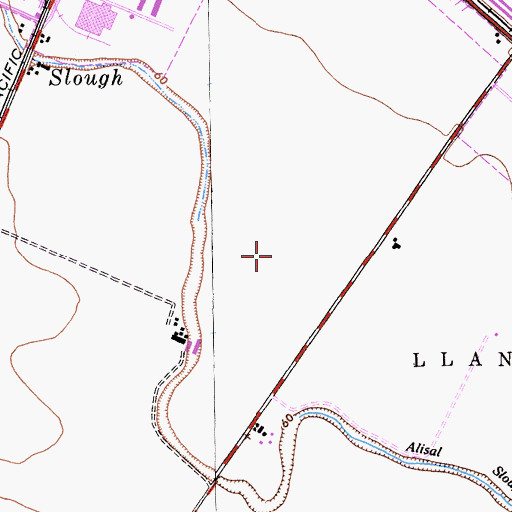 Topographic Map of Llano De Buena Vista, CA