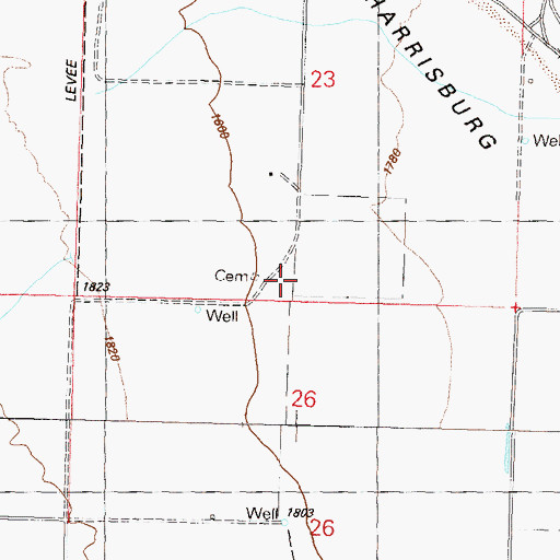 Topographic Map of Browns Well, AZ