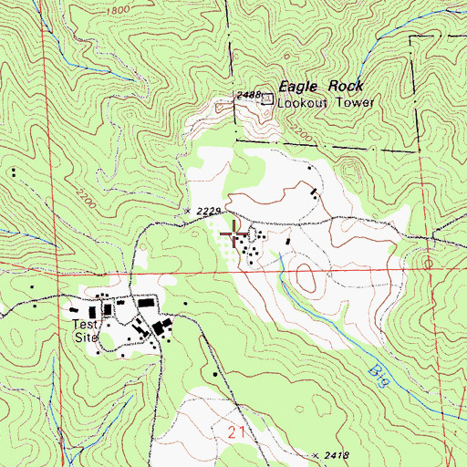 Topographic Map of Locatelli Ranch, CA