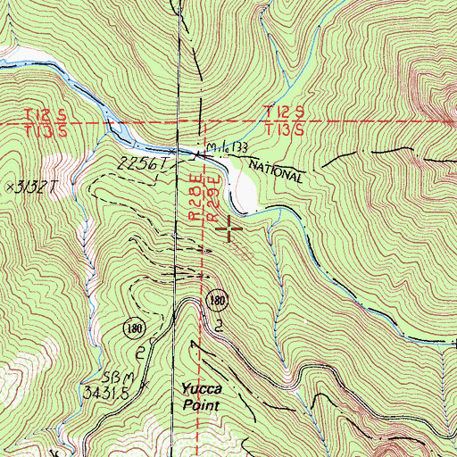Topographic Map of Lockwood Creek, CA