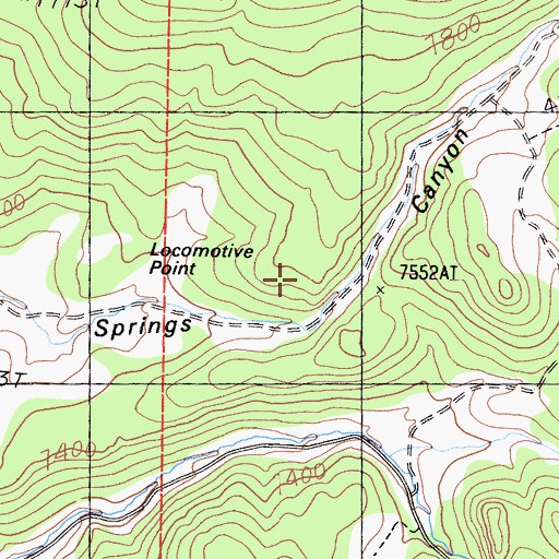 Topographic Map of Locomotive Point, CA