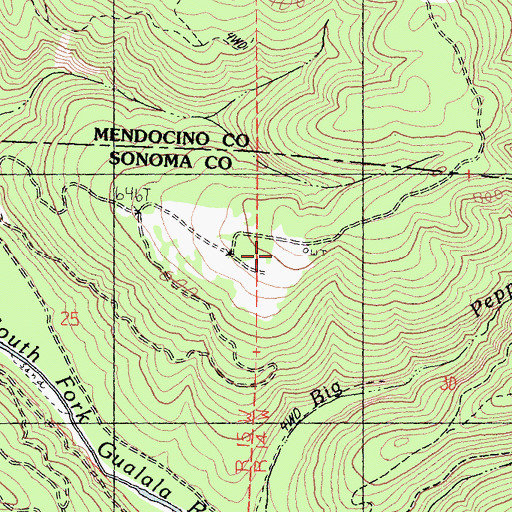 Topographic Map of Log Cabin Ranch, CA