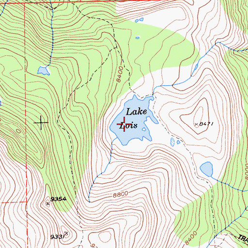 Topographic Map of Lake Lois, CA