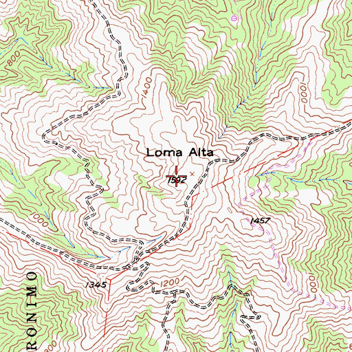 Topographic Map of Loma Alta, CA